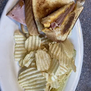 Grilled cheese with ham