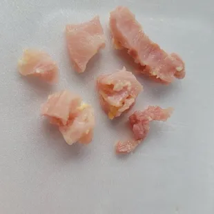 Hard, inedible ham cartilage I found in my breakfast burrito
