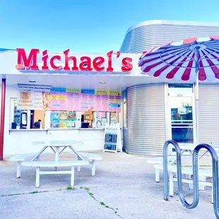 Front of the building/ ordering station