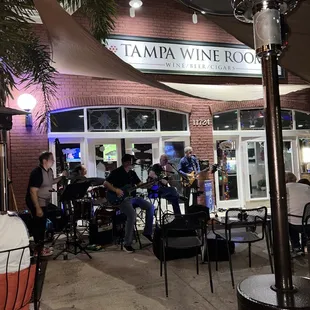 Live music next door but it&apos;s like we are one big happy family lol