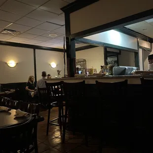 a view of the dining area