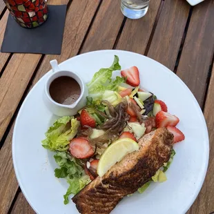 a plate of food on a table