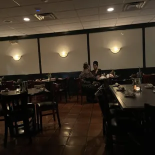 the dining area of the restaurant