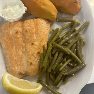 Broiled Salmon dinner!