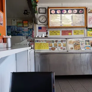 Main counter and menu.