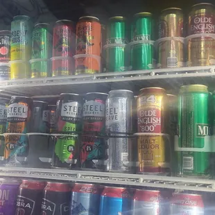 a variety of sodas