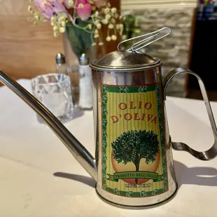 Olive oil can was so cute!