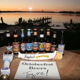 Cold Oktoberfest Beers and Oktoberfest Tempora Jumbo Shrimp sure do sound great.