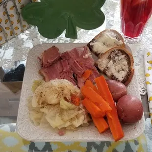 Michael;s On The River Corn Beef and Cabbage.