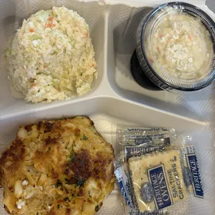 Crab cake platter