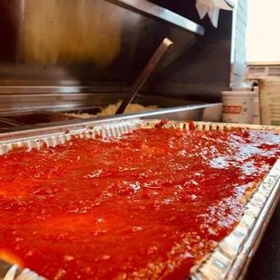 Making a lasagna!