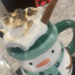 After a long day I needed this.... It was a special of the month... The Elf's Hot chocolate. The bartender perfected it .. thank you!