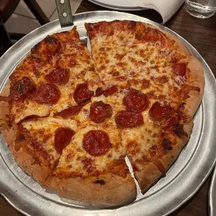 Medium pepperoni and cheese