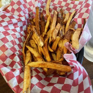 REAL homemade fries with skin on. The kind we used to make at home. They did not disappoint.