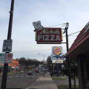 THE creepiest sign ever. Those eyes light up at night.