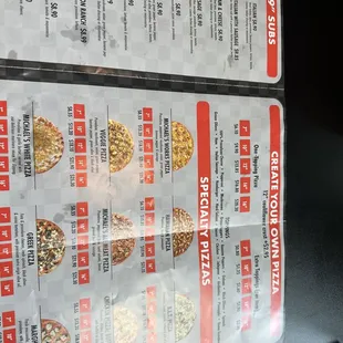 Menu from Michaels