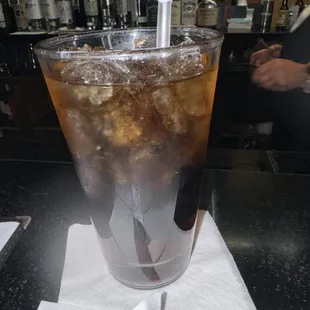 Southern Comfort and coke.....water glass drinks!!!