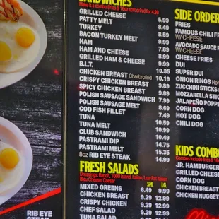 ramen and noodles, menu