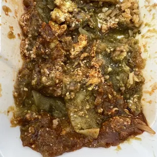 a dish of enchilada