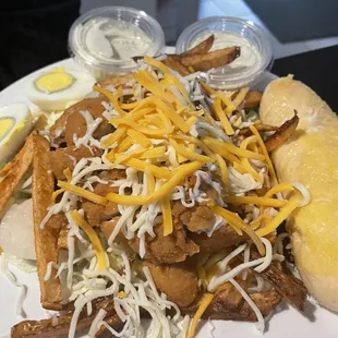 Fried Chicken Salad...ohhh those fries look scrumptious