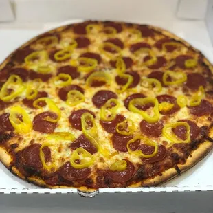 a pepperoni pizza