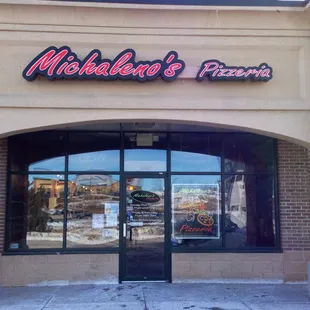 the front of the restaurant