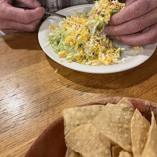 Expensive chicken tacos on flour tortillas