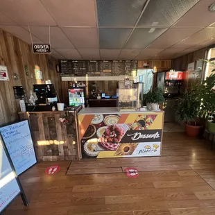 the inside of the restaurant