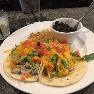 Shredded Chicken Taco Plate
