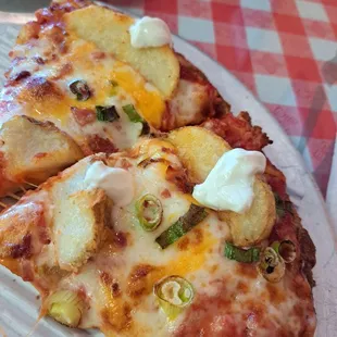 Potato wedge pizza