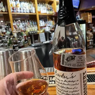 Phenomenal whiskey bar. This is arguably the best Bookers batch and... it's on tap