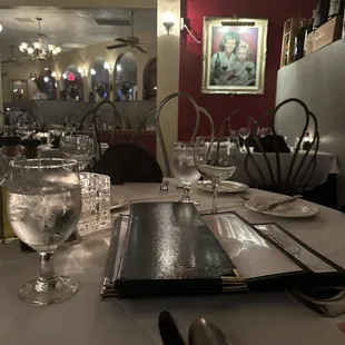 a place setting for a meal