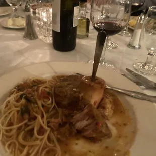 Veal osso bucco.