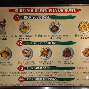 Left menu board