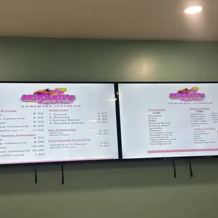Menu board