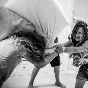 Pillow Fight! Documentary Family Photography Tucson