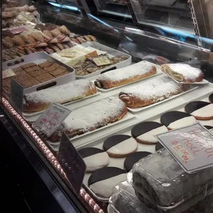 a display of pastries and pastries