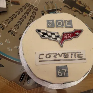 Fun cake for a Corvette owner