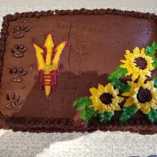 Dog loving ASU grad cake