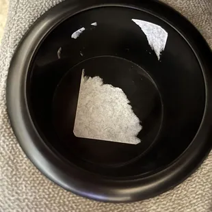 The sticker residue that matches the one from in the store