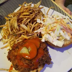 Hot chicken sandwich