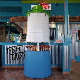 the inside of a mexican restaurant