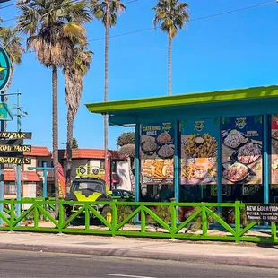 a restaurant on a street corner