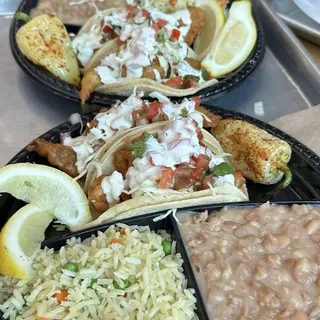 1 shrimp 1 fish taco grilled combo