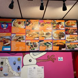 Menu dishes