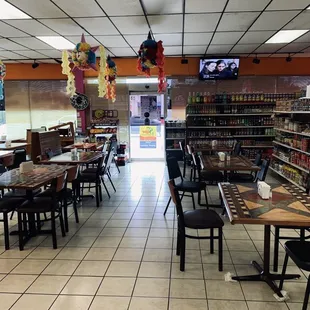 the inside of a restaurant