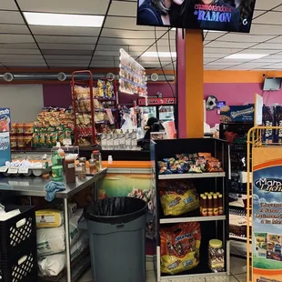 the inside of a grocery store