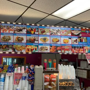 Menu ice cream plus