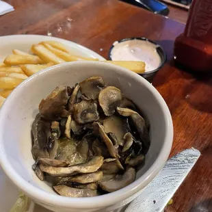 Sautéed canned mushrooms