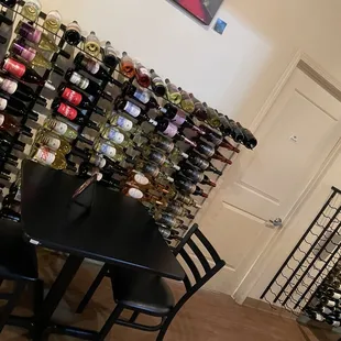 a table and chairs